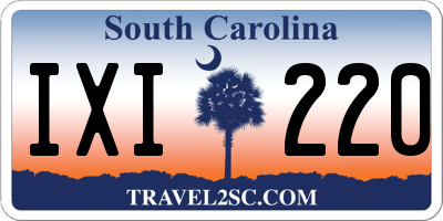 SC license plate IXI220