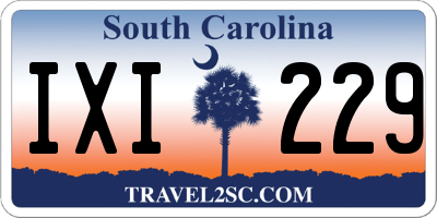 SC license plate IXI229