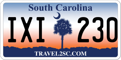SC license plate IXI230