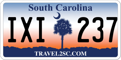 SC license plate IXI237