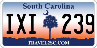 SC license plate IXI239