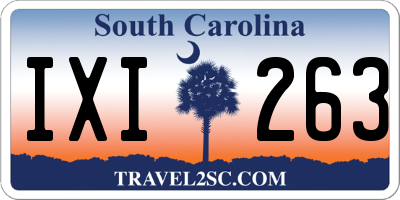 SC license plate IXI263