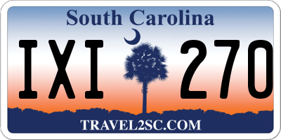 SC license plate IXI270