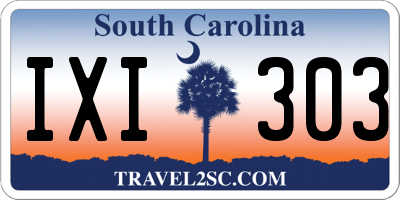 SC license plate IXI303