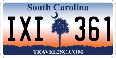 SC license plate IXI361