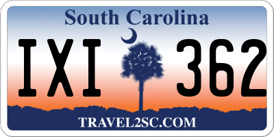 SC license plate IXI362