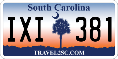 SC license plate IXI381