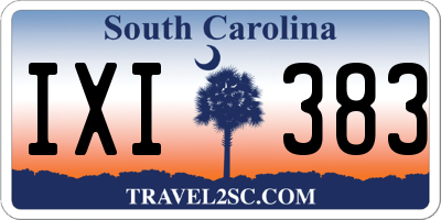 SC license plate IXI383