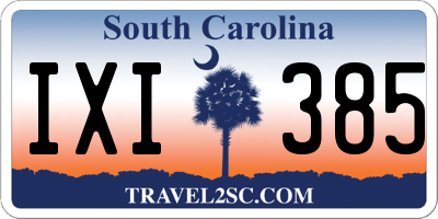 SC license plate IXI385