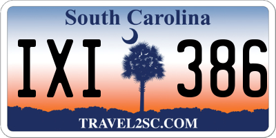 SC license plate IXI386