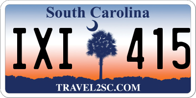 SC license plate IXI415