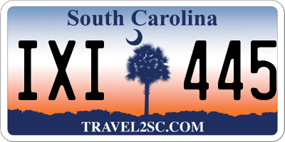 SC license plate IXI445