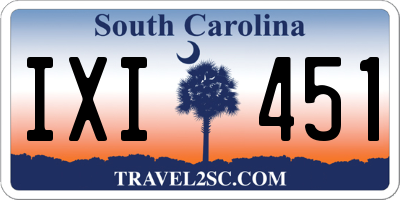 SC license plate IXI451