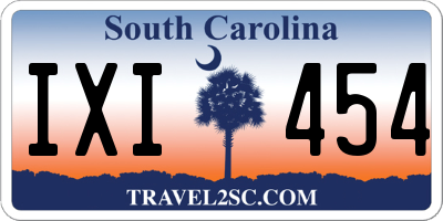 SC license plate IXI454