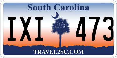 SC license plate IXI473