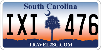 SC license plate IXI476