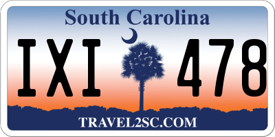 SC license plate IXI478