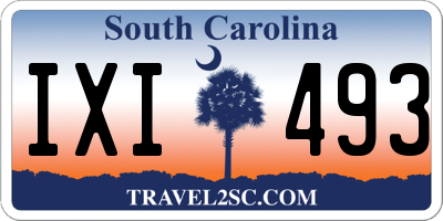 SC license plate IXI493