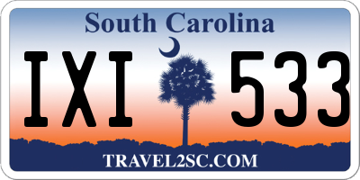 SC license plate IXI533