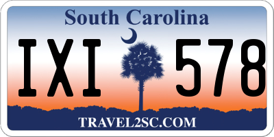 SC license plate IXI578