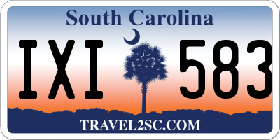 SC license plate IXI583
