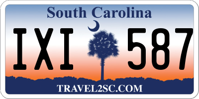 SC license plate IXI587