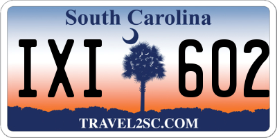 SC license plate IXI602