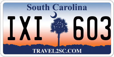 SC license plate IXI603