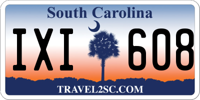 SC license plate IXI608