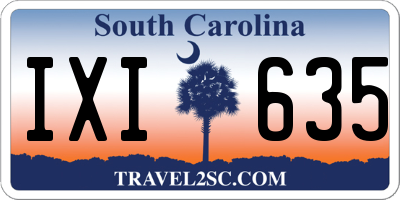 SC license plate IXI635