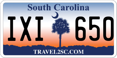 SC license plate IXI650