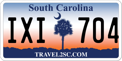 SC license plate IXI704