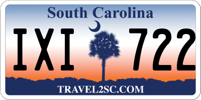 SC license plate IXI722