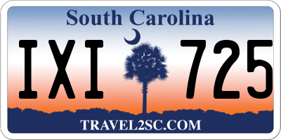SC license plate IXI725