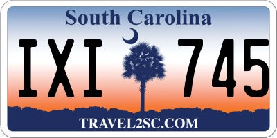 SC license plate IXI745