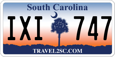 SC license plate IXI747