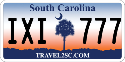 SC license plate IXI777