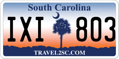 SC license plate IXI803