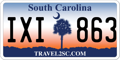 SC license plate IXI863