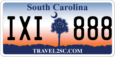 SC license plate IXI888