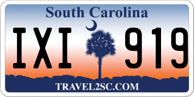 SC license plate IXI919