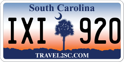 SC license plate IXI920