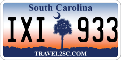 SC license plate IXI933