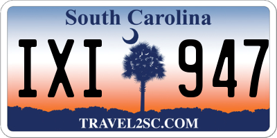 SC license plate IXI947