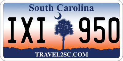 SC license plate IXI950
