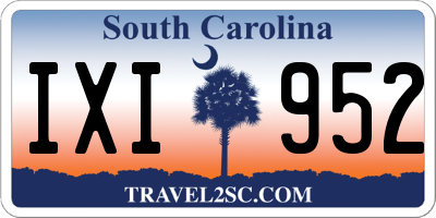 SC license plate IXI952
