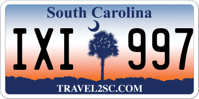 SC license plate IXI997