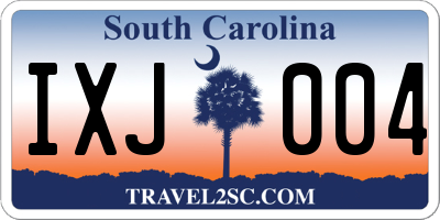 SC license plate IXJ004