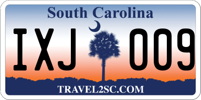 SC license plate IXJ009
