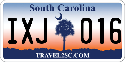 SC license plate IXJ016